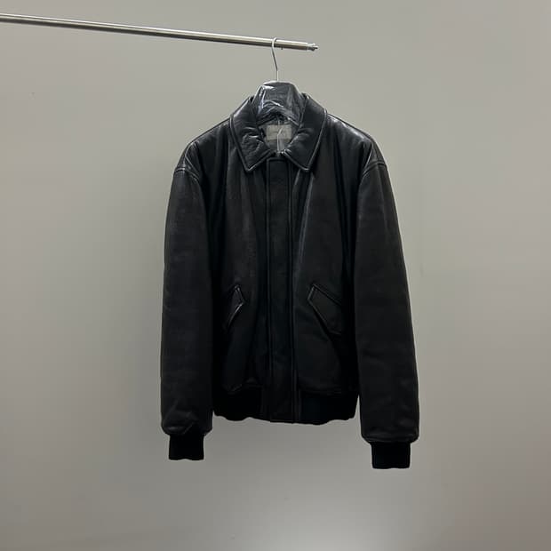 [K] 생로랑 24FW 올 레더 봄버자켓