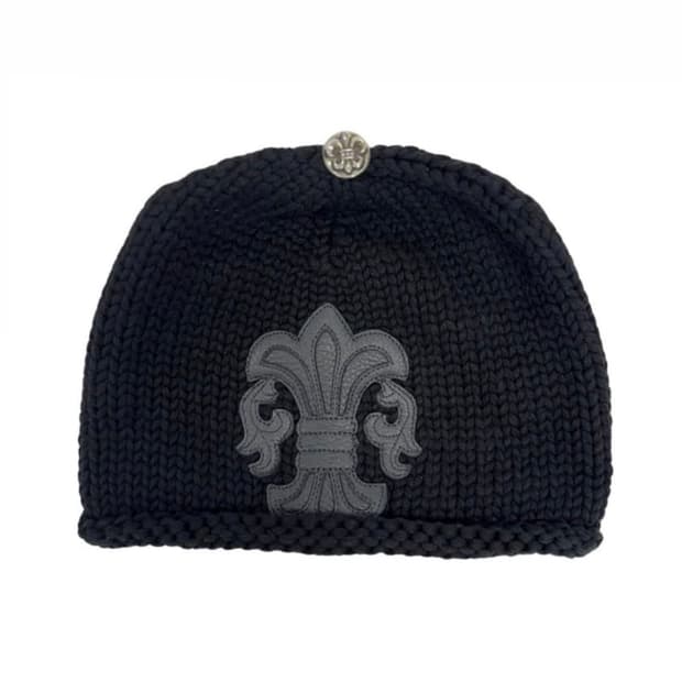 급처)크롬하츠 플레어 레더 패치 비니 코튼