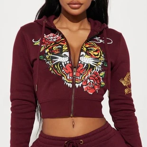 [새제품] 에드 하디 벨루아 벨벳 후드집업