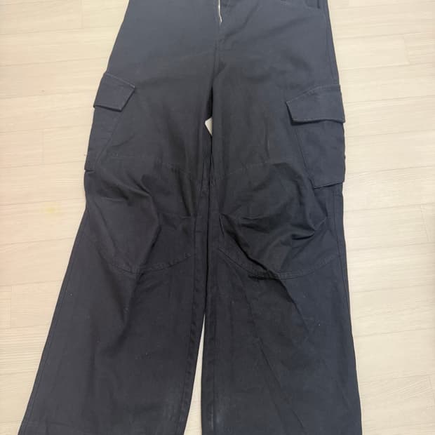 다이브인 워시드 베른 카고 팬츠 블랙