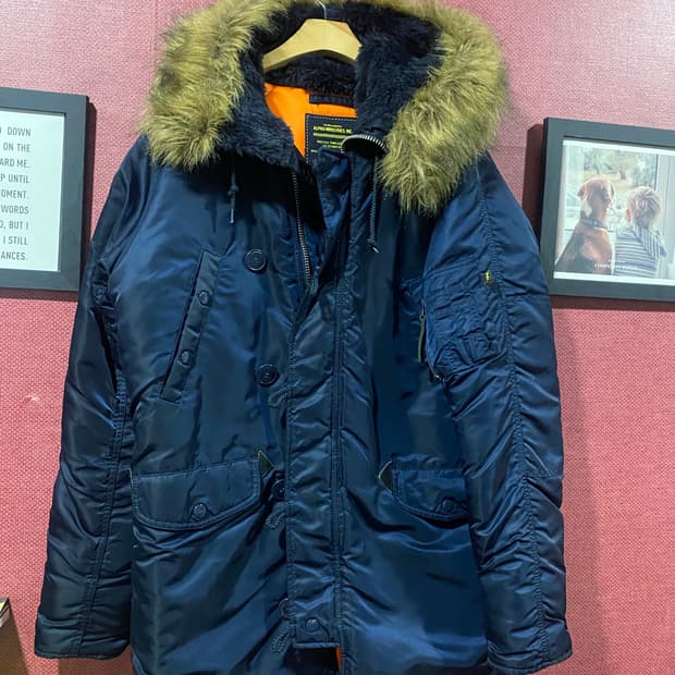 알파인더스트리 N-3B 파카 네이비 S