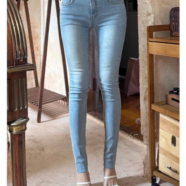 새상품) 골반볼륨업 로우웨스트 연중청 스키니_골반뽕청바지