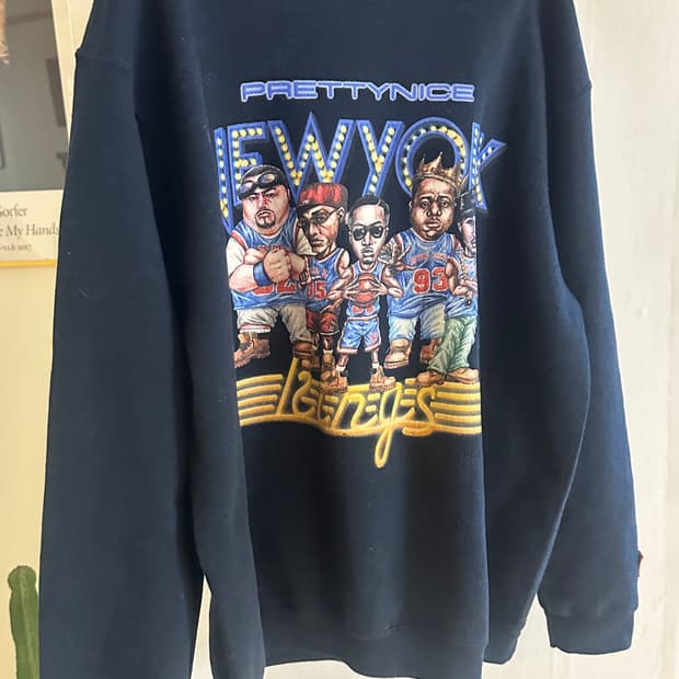 90s 빈티지  뉴욕 힙합 아이콘 맨투맨 티셔츠 (L)