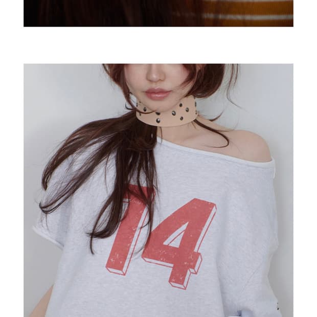 프레클 레더 초커 베이지 