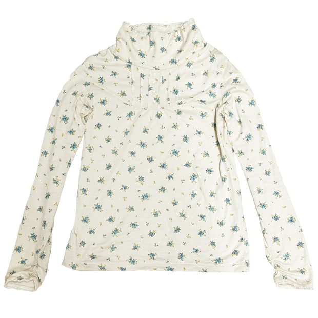 하구미 플라워 패턴 목폴라