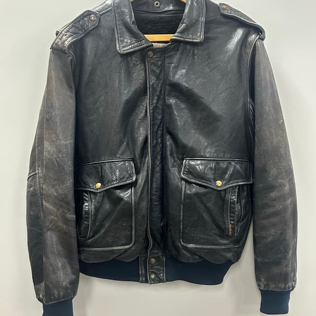 프랑스 헬스톤즈(Helstons) 빈티지 가죽 자켓