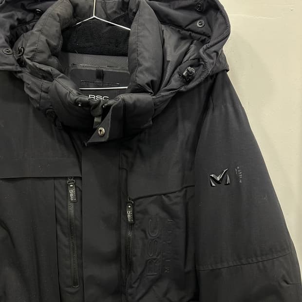 밀레 RSC 구스다운 하드쉘 후드 쉐르파 패딩