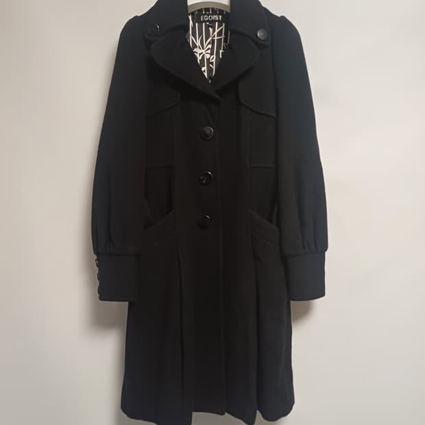 [에고이스트] 캐시미어 15% 리본안감 슬림핏 코트 (66)