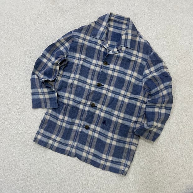 90 빈폴 린넨 체크 자켓 0331M