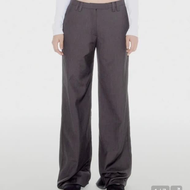 유희 루즈핏 슬랙스 차콜 YOUHEE LOOSE FIT SLACKS CH