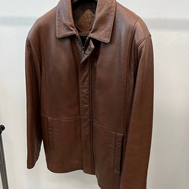 105-110) 입생로랑 브라운 양가죽자켓 