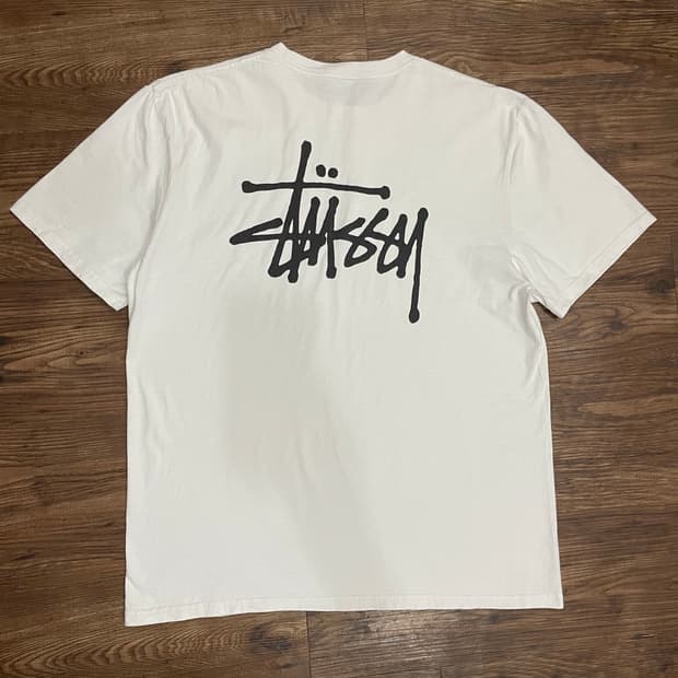 스투시 stussy 베이직 로고 반팔 티셔츠 화이트
