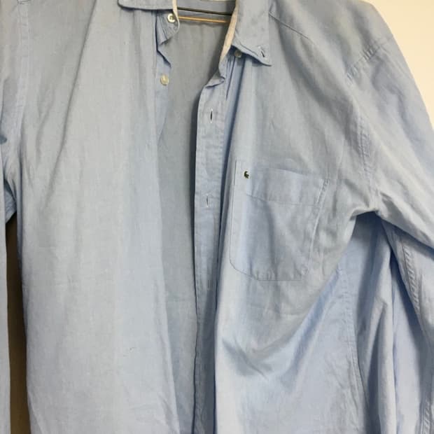 라코스테 남방셔츠 스카이블루