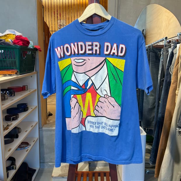 80s Wonder Dad 팝아트 그래픽 티