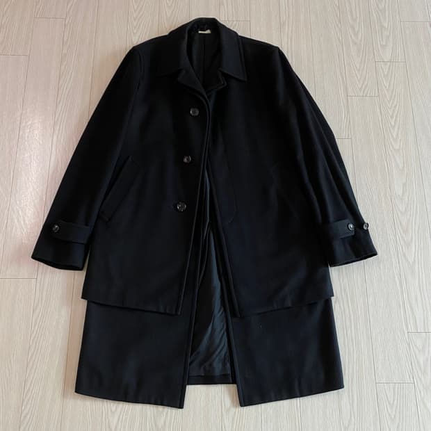 [M] 꼼데가르송 옴므 플러스 17AW 울 캐시미어 도킹 레이어 코트