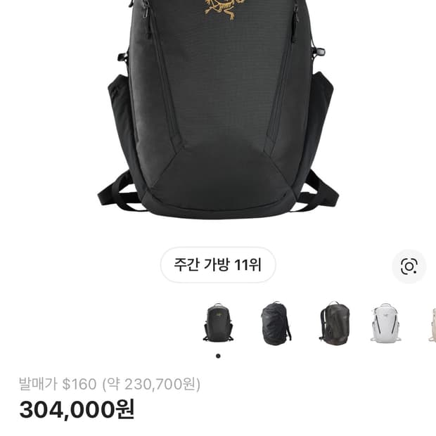 아크테릭스 맨티스 26 백팩 블랙 