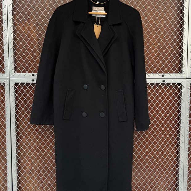 LANIERIE LUIGI COLOMBO 콜롬보 캐시미어 블랙 더블 코트