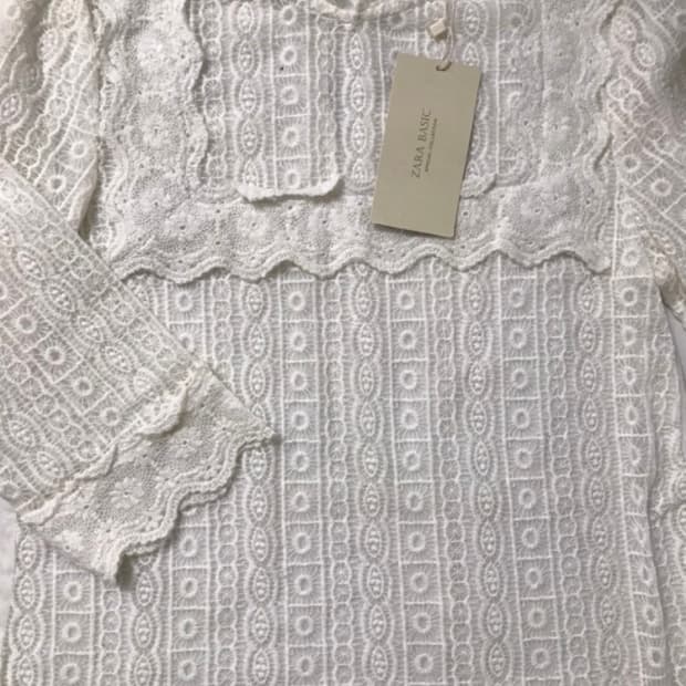 zara 크러쉐 면 탑 새것 