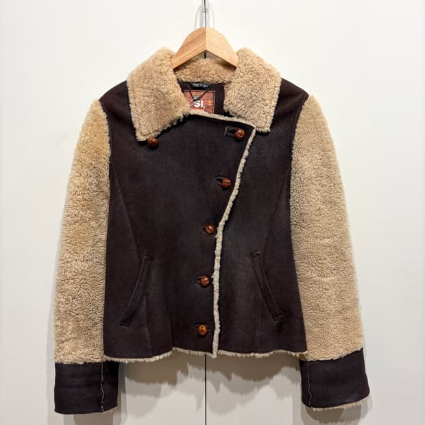 이태리 시어링 레더 무스탕 자켓