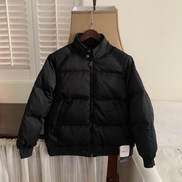 노스페이스 퍼플 로고 패딩