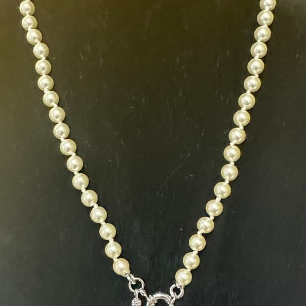 비비안웨스트우드 진주 목걸이 하트 팬던트