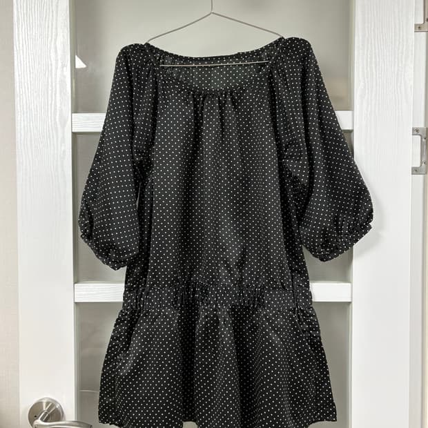 도트 레이어드 원피스