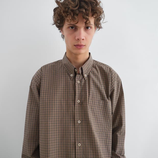 [S,M,XL]기마구아스 Evan 체크 셔츠/브라운