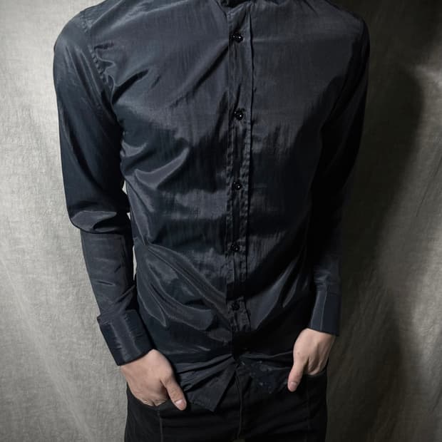 Dior Homme 07SS High Stand Collar Shirt 