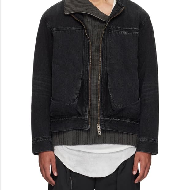 [L] 지용킴 드레이프 포켓 데님 자켓 블랙