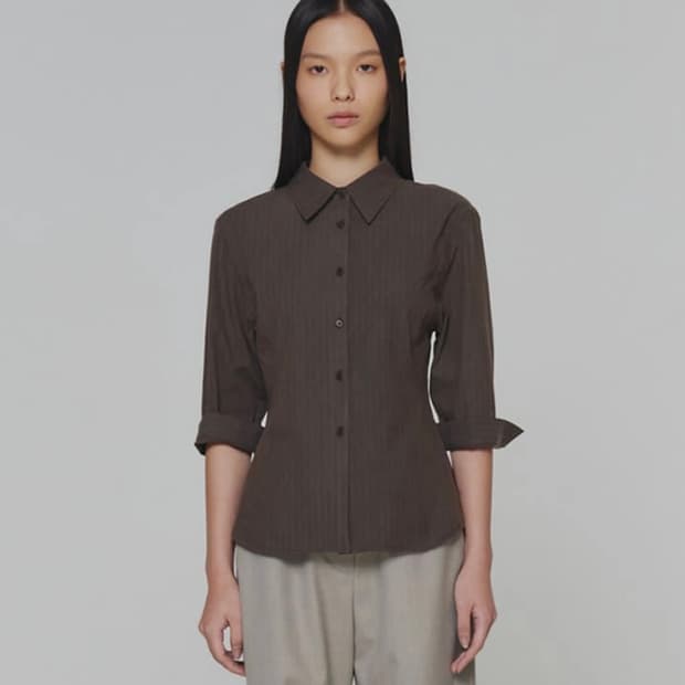 아모멘토 STRIPE HALF SLEEVE SHIRTS