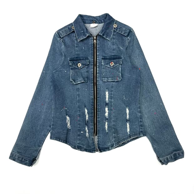 Distressed Vintage Rugged shirt jacket 