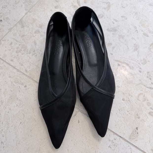 (235)피에톤 EMPE mesh flats black 235 판매합니다