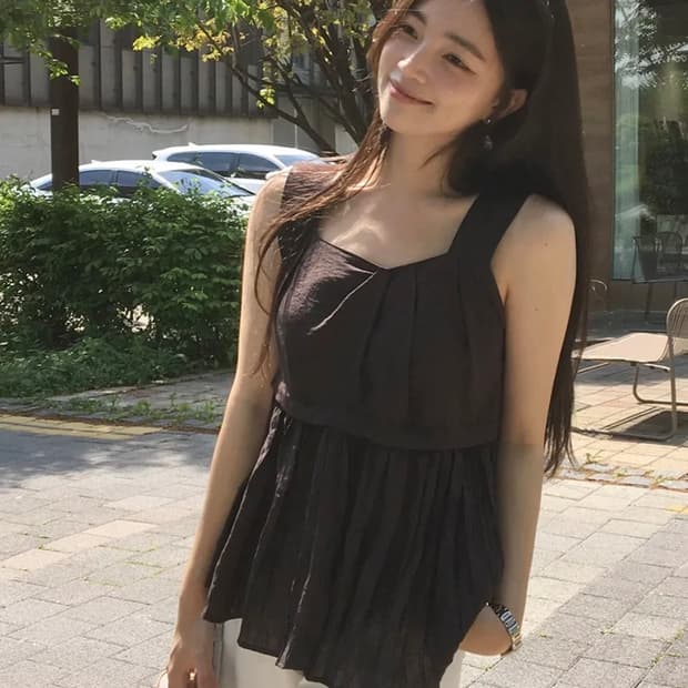 아워코모스 블라우스 브라운 갈색 새상품