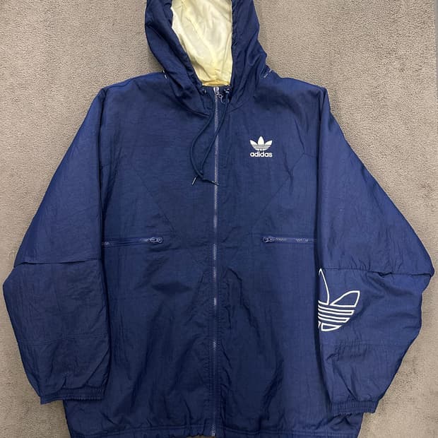아디다스 80-90s 빈티지 빅로고 바람막이 자켓 처분 