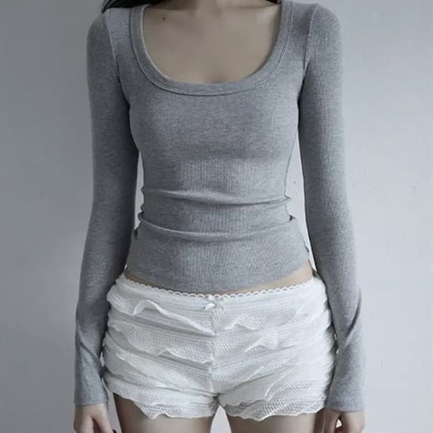 클라따 베이직 에센셜 유넥 기본 긴팔티