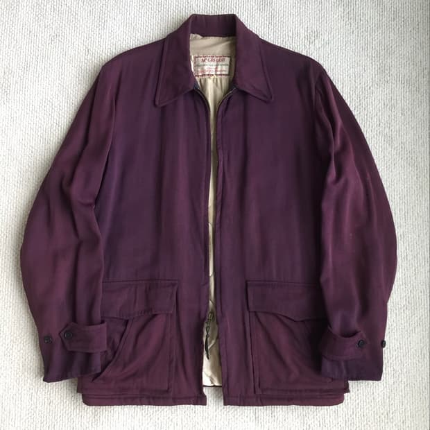 50‘s McGREGOR rayon gabardine 스포츠 리키 자켓