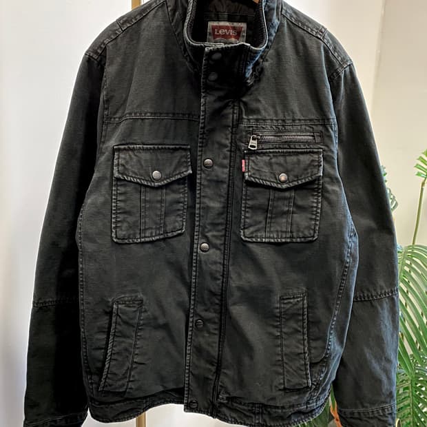 리바이스 블랙 누빔 워크 자켓(가먼트다잉)