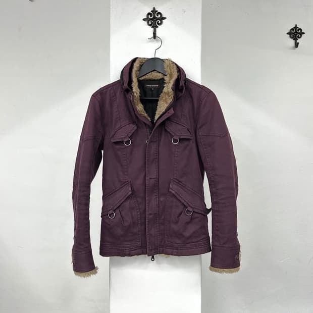 Nicole club burgundy work jacket