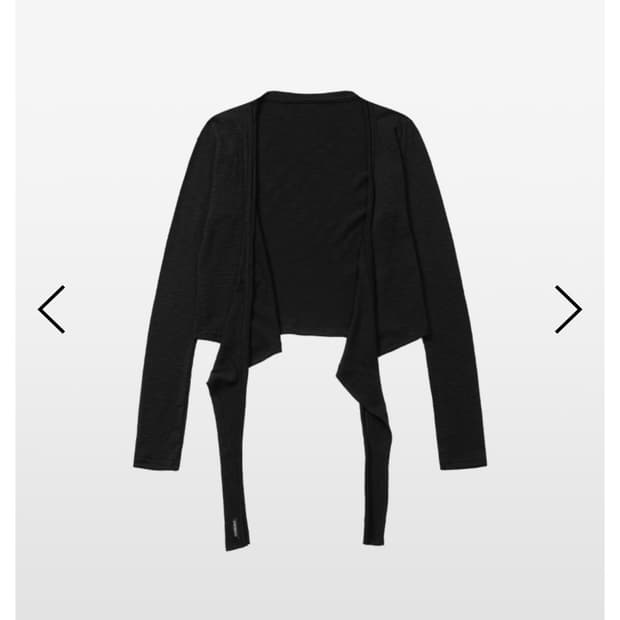킴서울 ESSENSE KNIT WRAP CARDIGAN 블랙