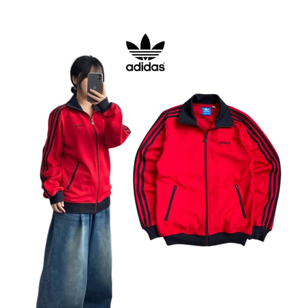 아디다스 베켄바우어 검빨 트랙탑 져지 