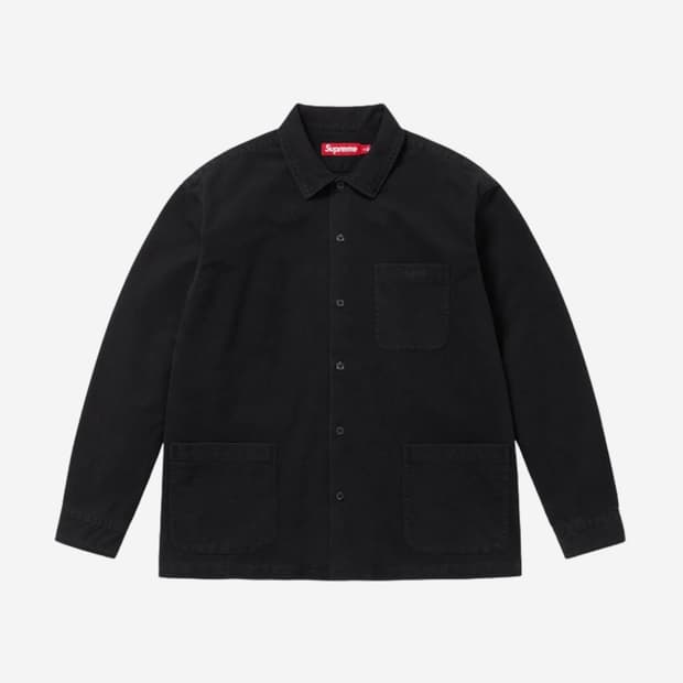 (L) 슈프림 플란넬 파자마 셔츠 블랙 - 25FW
