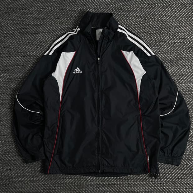 00s 아디다스 올드스쿨 배색 박시핏 바람막이o 3338