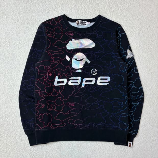 베이프 16FW 펜슬카모 사루 로고 맨투맨 PN5727   