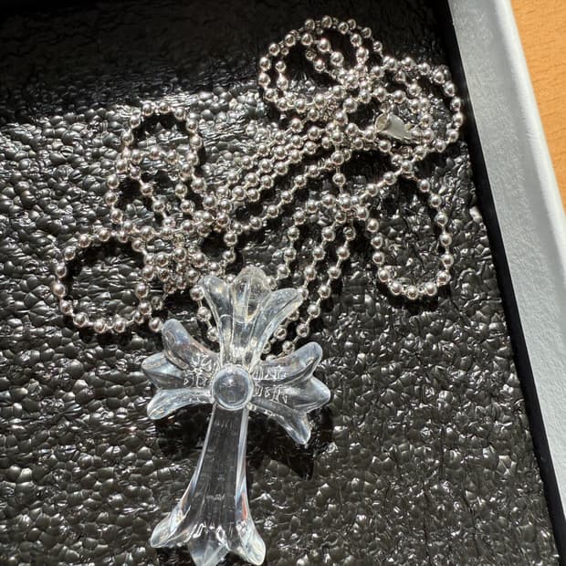 [chrome hearts] 크롬하츠 실리크롬 CH 크로스 펜던트 클리어