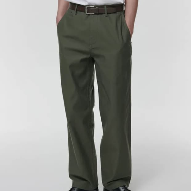 무탠다드/백 사틴 오피서 팬츠 카키/30