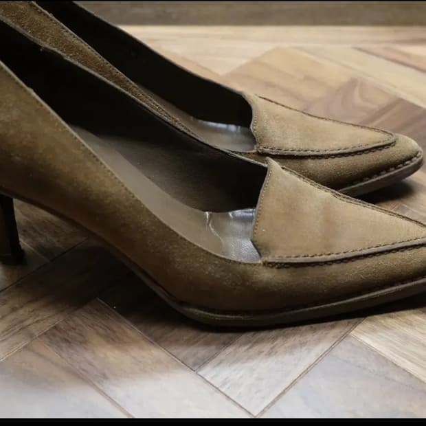 GUCCI 구찌 브라운 스웨이드 힐 구두 (230, 36 1/2C)