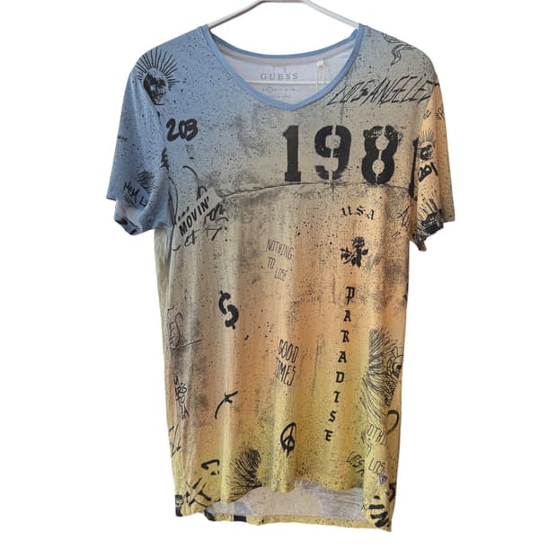 [GUESS] 게스 멘즈 오리지널 1981 로스앤젤레스 올오버 그래픽 브
