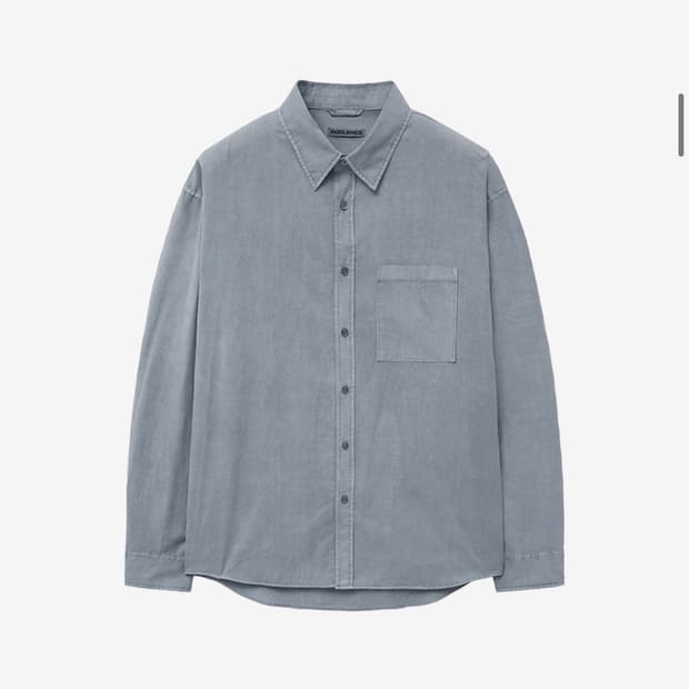 인사일런스 텐셀 코튼 다잉 셔츠 ASH GREY L사이즈