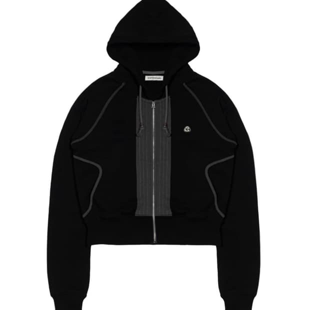 퍼커링 후드집업 블랙