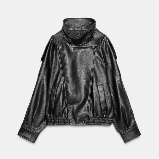 자라 페이크 레더 점퍼 xs